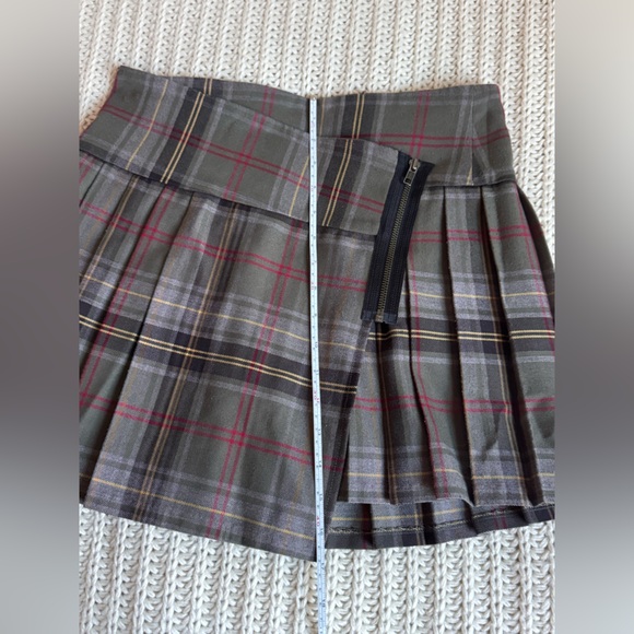 Aqua Cutest Plaid Tartan Pleated Mini Wrap Skirt Sz M - Picture 14 of 14